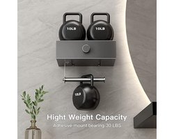 wc-rolhouder - Met Van En Lade - Met Vochtige Doekjesbox Zelfklevende - Roestvrij - 30L x 20B centimeter - Aluminium - Grijs