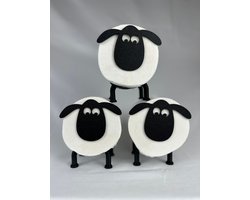 Wc Rolhouder Schaap - Wc Rolhouder Landelijk - Leuke Wc Rolhouder - Wc Rolhouder Grappig - Set Van 3 Stuks