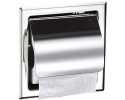 WC Rolhouder - Toiletrolhouder badkamer - Inbouw toiletrolhouder - rolhouder Zilver - toiletrolhouders - toiletrol houder - RVS - voor Badkamer - Toiletrolhouder