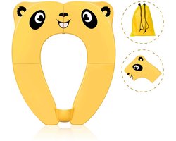 WC Verkleiner Geel Panda Ontwerp - Toilettrainer - Opvouwbare Toilet Zitje - Toiletbril Verkleiner - Kinder WC Bril