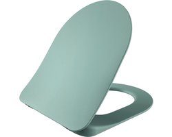 WC-ZITTING DUROPLAST (SOFT-CLOSE & QUICK RELEASE) MET INOX SCHARNIEREN - GROEN