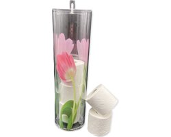wcrolhouder - vrijstaand -geschikt voor 5 rollen -54cm - toiletrolhouder - tulp