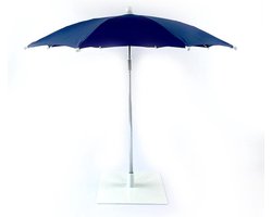 WDMT Compacte Tafelparasol - ø 60 x 56 cm - Mini Parasol - Tafelparasol voor Buiten - Moderne Tafel Parasol - Schaduwdoek - Parasols - Cadeau Geschenk - Cadeaupakket - Donker Blauw