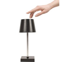 WDMT Moderne LED Tafellamp met Touch Functie - Terraslamp - Draadloos - Tafellamp - Buitenverlichting - Sfeerverlichting - Nachtlampje - Terras - Dimbare LED - Energiezuinig - Sfeerverlichting - Zwart