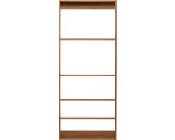 We Do Wood Fivesquare Hangende Wandkast - Eikenhout - met 5 Vakken - Zwevende Vakkenkast - aan de Muur - Naturel Eiken - 50 x 8,5 x 120 cm