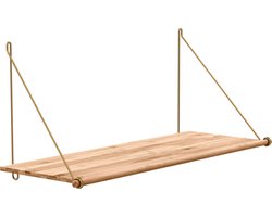We Do Wood Loop Shelf - Bamboe boekenplank - Brass - B72 x H31 x D26 cm
