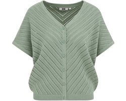 WE Fashion Dames gebreid vest met open structuur