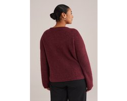 WE Fashion Dames gebreid vest met structuur - Curve