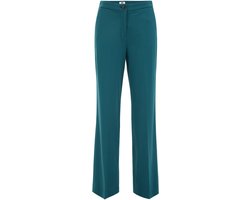 WE Fashion Dames wide leg pantalon met stretch