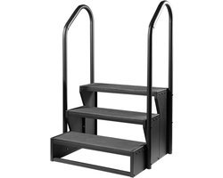 W'eau Spa trap met leuning - Antislip en waterbestendig - Zwart