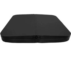 W’eau Universele Spa Cover - 200 x 200 cm - Radius 18 cm - Hoogwaardig Skai Leer - Optimale Isolatie & Energiebesparing - Grijs - Luxe Afwerking