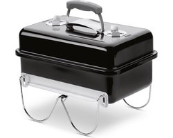 Weber Go-Anywhere® - 42 x 46 cm Grillrooster - Houtskoolbarbecue - Zwart - Gesloten ketel voor asopvang - Ventilatieroosters in deksel - Dekselvergrendeling - Stabiel frame - Kras- en roestbestendig