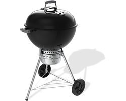 Weber Original Kettle Premium - Ø 57 cm grillrooster - Houtskoolbarbecue - Zwart - Gesloten asopvangbak - One-Touch Reinigingssysteem - 2 Duurzame, weerbestendige wielen - Dekselthermometer - Kras- en roestbestendig - Geschikt voor Gourmet BBQ System