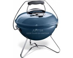 Weber Smokey Joe® Premium - Ø 37 cm Grillrooster - Houtskoolbarbecue - Slate Blue - Tuck-N-Carry Dekselvergrendeling - Gesloten ketel voor asopvang - Ventilatierooster in deksel - Stabiel frame met 3 poten - Draagbeugel