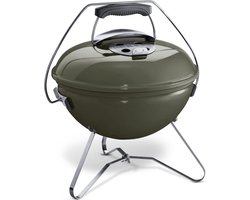 Weber Smokey Joe® Premium - Ø 37 cm Grillrooster - Houtskoolbarbecue - Smoke Grey - Tuck-N-Carry Dekselvergrendeling - Gesloten ketel voor asopvang - Ventilatierooster in deksel - Stabiel frame met 3 poten - Draagbeugel