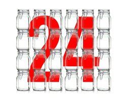 Weckpotten 1 Liter Set (24x 1000ml) | Extra Dik Gehard Glas | Luchtdichte Beugelsluiting & Rubberen Ring | Italiaanse Topkwaliteit | Stevig & Voedselveilig | Ideaal voor pasteuriseren, steriliseren, wecken, fermenteren & bewaren | Made in Italy