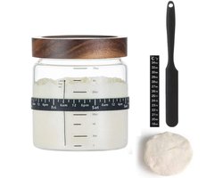 Weckpotten glas - Weckpot - Fermentatie fles - Bakspullen - Glazen fles - Glazen flesjes met dop - Transparant - 13.5 x 9.9 cm - Gemaakt van glas - 1000ML