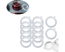 Weckringen -Siliconen Afdichtringen -Siliconen Ringen -Reserve-Inmaakringen - Vervangende Rubberen Pakkingen- 12 stuks weckringen- Voorkomt Drukverlies en Lekken