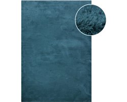 Wecon home Basics - Anna - Hoogpolig vloerkleed - 160x230 cm - petrol -