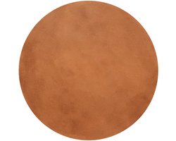 Wecon home Basics - Anna - Hoogpolig vloerkleed - 200 cm rond - terracotta -