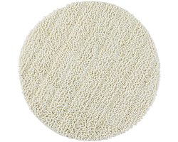Wecon home Basics - Benno - Badmat - 80 cm rond - crème beige - Badkamermat antislip– Zachte Chenille Douchemat – Absorberend & Sneldrogend – Comfortabel & Wasbaar – Voor Badkamer & Douche