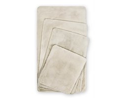 Wecon home Basics - Emil - Badmat - 80x150 cm - crème beige - Douchemat Hoogpolig met Rabbit Hair – Extreem Zacht & Fluffy – Comfortabel en Absorberend – Wasbaar en Antislip