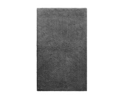 Wecon home Basics - Erik - Badmat - 80x150 cm - zwart/granietgrijs - Antislip - 100% Katoen - Waterabsorberende Badkamermat - Sneldrogend - Voor Douche en Bad