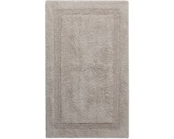 Wecon home Basics - Knut - Badmat - 80x150 cm - beige - Antislip badkamer mat – douchemat voor douche – 100% Katoen – Pluizig Comfort – Waterabsorberend & Sneldrogend