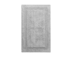 Wecon home Basics - Knut - Badmat - 80x150 cm - Lichtgrijs - Antislip badkamer mat – douchemat voor douche – 100% Katoen – Pluizig Comfort – Waterabsorberend & Sneldrogend