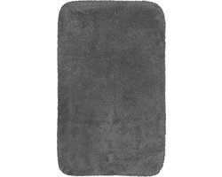 Wecon home Basics - Ole - Badmat - 60x100 cm - grijs - Douchemat van Katoen – Natuurlijk & Absorberend – Zacht en Comfortabel – Wasbaar en Sneldrogend