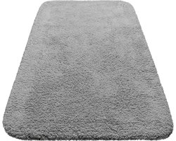 Wecon home Basics - Ole - Badmat - 60x100 cm - lichtgrijs - Douchemat van Katoen – Natuurlijk & Absorberend – Zacht en Comfortabel – Wasbaar en Sneldrogend
