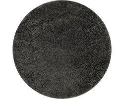 Wecon home - Wogh - Laagpolig vloerkleed - 200x200 cm rond - antraciet -