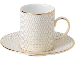 Wedgwood Arris Espressokop 0,08 L met schotel 2-delig.