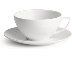 WEDGWOOD - Jasper Conran White - Theekop&schotel 0,23l Strata