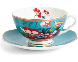 WEDGWOOD - Paeonia Blush - Theekop&schotel Green