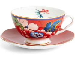 WEDGWOOD - Paeonia Blush - Theekop&schotel Red
