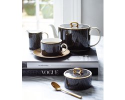 Wedgwood Suiker- en melkset Arris Zwart