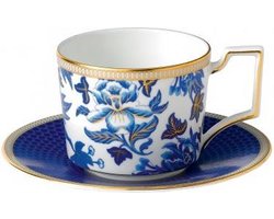 Wedgwood Theekop + Schotel Hibiscus