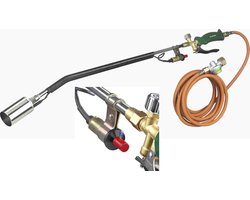 Weedburner XXL onkruidbrander met 5 m. gasslang, drukregelaar en Piezo ontsteking