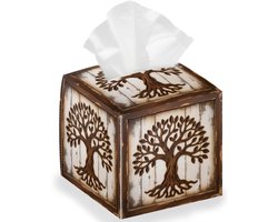 Weefselbox houder houtnerf leer vierkant gezichtspapier weefsel doos afdekking papieren doek case container organizer voor tafel badkamer nachtkastjes keuken auto kantoor