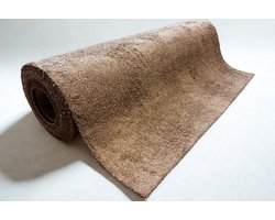 Weekmakervrije droogloopmat - Beige - 100x150cm - 6mm - 100% katoen - Deurmat binnen - Schoonloopmat - Duurzaam - Voor binnen - Anti-slip rug - Geschikt voor PVC- en vinyl vloeren - DIY op maat te snijden