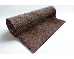 Weekmakervrije droogloopmat - Bruin - 100x120cm - 6mm - 100% katoen - Deurmat binnen - Schoonloopmat - Duurzaam - Voor binnen - Anti-slip rug - Geschikt voor PVC- en vinyl vloeren - DIY op maat te snijden
