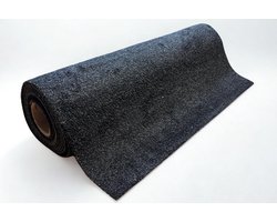 Weekmakervrije droogloopmat - Zwart - 100x150cm - 6mm - 100% katoen - Deurmat binnen - Schoonloopmat - Duurzaam - Voor binnen - Anti-slip rug - Geschikt voor PVC- en vinyl vloeren - DIY op maat te snijden