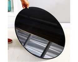 Weerbestendig rond tafelblad gehard glas eettafel buiten ronde tafel gemakkelijk schoon te maken vervanging top modern zwart transparant ontwerp voor terras of tuin gebruik