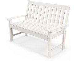 Weerbestendige 2-persoons tuinbank met rugleuning en armleuningen - ideaal voor balkon, tuin en terras