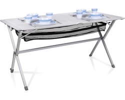 Weerbestendige campingtafel - aluminium roltafel - 1 stuk - 140 x 80 cm
