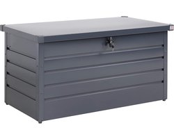 Weerbestendige Opbergbox voor Tuin en Balkon - Metalen Kist met Veiligheidsslot en Gasdrukveren - 120 x 62 x 63 cm