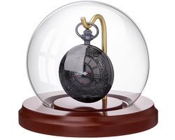 Weergave Stolp Metalen Haak - Vitrine - Decoratieve Glazen Koepel - Houten Basis - 11,2x9,4 cm