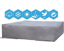 Weersbestendige Beschermhoes Loungeset / Tuinset (XL) | 280 x 230 x 80 cm | Premium | Waterproof | TÜV Rheinland Gecertificeerd | Hoes voor Tuin | Waterdicht | Solution Dyed (verkleuring onmogelijk) | Grijs / Antraciet
