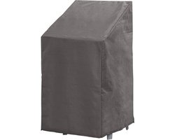 Weersbestendige Beschermhoes Stoel (4 tot 6 Stapelstoelen) | 66 x 66 x128/88 cm (M) | Premium | Waterproof | TÜV Rheinland Gecertificeerd | Hoes voor Tuin | Waterdicht | Solution Dyed (verkleuring onmogelijk) | Grijs / Antraciet